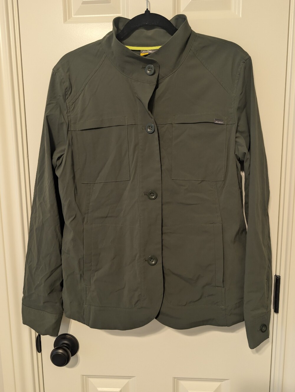 Eddie Bauer Women’s 12 Olive Utility Field Jacket Lightweight Outdoor Coat